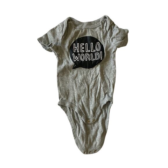 Cloud Island HELLO WORLD! Onesie - Picture 1 of 4